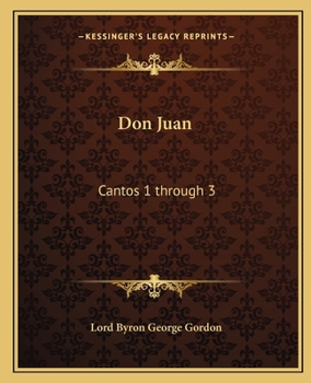 Paperback Don Juan: Cantos 1 through 3 Book