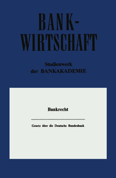 Paperback Gesetz über die Deutsche Bundesbank [German] Book