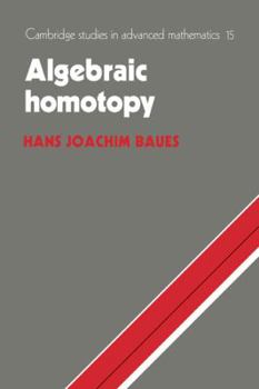 Hardcover Algebraic Homotopy Book