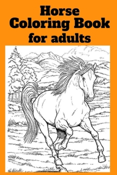 Paperback Horse Coloring Book for adults [Large Print] Book