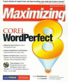 Paperback Maximizing Corel Wordperfect 8 Book