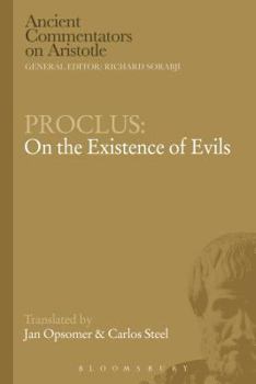 Paperback Proclus: On the Existence of Evils Book