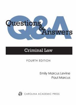 Paperback Questions & Answers: Criminal Law (Questions & Answers Series) Book
