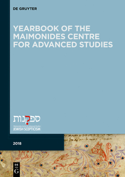 Paperback Yearbook of the Maimonides Centre for Advanced Studies. 2018 Book