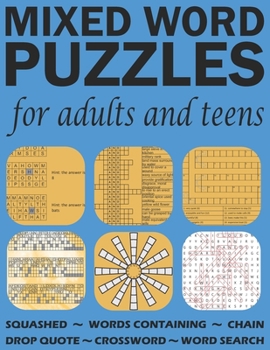 Paperback Mixed Word Puzzles for Adults And Teens: Fun and Vocabulary for Language Lovers Book