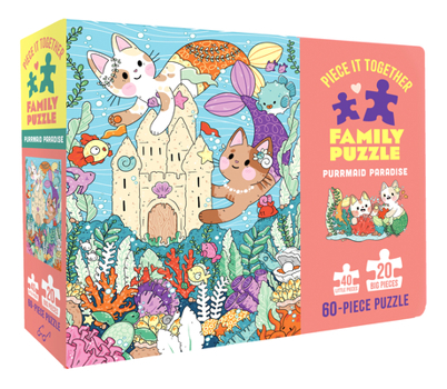 Misc. Piece It Together Family Puzzle: Purrmaid Paradise: (60-Piece Puzzle for Kids and Toddlers Ages 2-5. Cat and Kitty Puzzle Artwork) Book