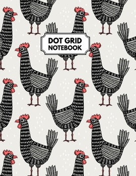 Paperback Dot Grid Notebook: Black Chickens Dotted Paper For Creative Journaling, Bullet Planner to Create Your Own Custom Journal Book