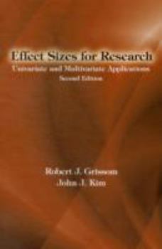 Paperback Effect Sizes for Research: Univariate and Multivariate Applications Book