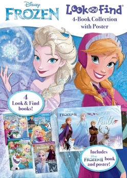 Hardcover Disney Frozen: Look and Find 4-Book Collection with Poster Book