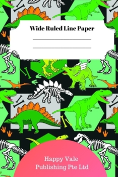 Paperback Cute Dinosaur Foot Theme Wide Ruled Line Paper Book