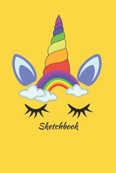 Sketch book: Cute Unicorn Kawaii Sketchbook for Girls Blank Paper for Drawing, Doodling or Learning to Draw, Sketch Books For Kids [120 pages | dotted paper | 6 x 9 inch | Soft Cover]