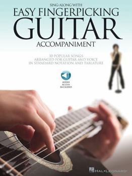 Paperback Sing Along with Easy Fingerpicking Guitar Accompaniment: Audio Tracks Included! [With 2 CDs] Book
