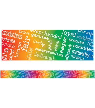 Misc. Positive Character Traits Straight Bulletin Board Borders Book