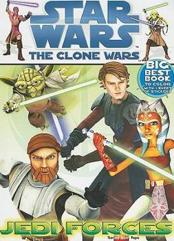 Paperback Star Wars Clone Wars: Jedi Forces Big Best Book to Color with Stickers Book