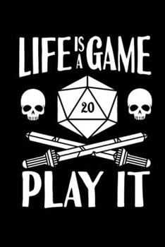Paperback Notebook: Gamer Dice Rpg Larp Tabletop Motivation Gift 120 Pages, 6X9 Inches, Blank Book