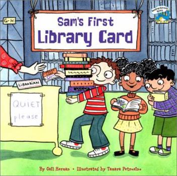 Paperback Sam's First Library Card (Reading Railroad) Book