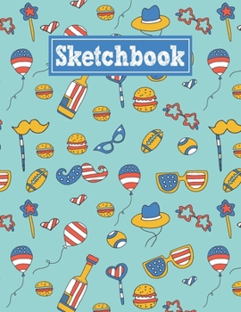 Sketchbook: 8.5 x 11 Notebook for Creative Drawing and Sketching Activities with USA Themed Cover Design