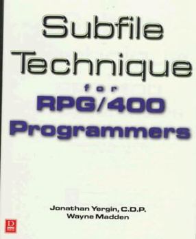 Paperback Subfile Technique for RPG/400 Programmers [With Disk] Book