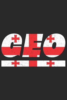 GEO: Georgien Notizbuch mit karo 120 Seiten in weiß. Notizheft mit der georgischen Flagge (German Edition)