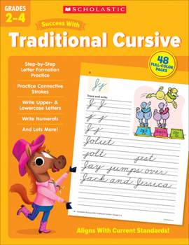 Paperback Scholastic Success with Traditional Cursive Grades 2-4 Workbook Book