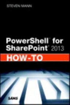 Paperback PowerShell for SharePoint 2013 How-To Book