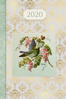2020 Journal Diary: Vintage Bird | 12 Months Week to page 150 pages 6x9 with plenty of Journal space - Contacts - Password - Birthday lists (2020 weekly planner organizer diary journal)