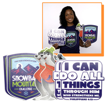 Vbs 2026 Snowball Mountain Challenge Decorating Pack (Pkg of 6): Find Your Strength in God