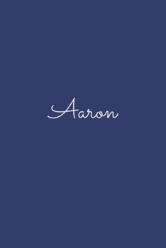 Aaron: notebook with the name on the cover, elegant, discreet, official notebook for notes, dot grid notebook,