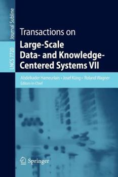 Paperback Transactions on Large-Scale Data- And Knowledge-Centered Systems VII Book