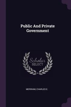 Paperback Public And Private Government Book