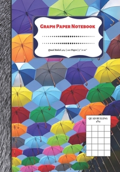 Paperback Graph Paper Notebook: Quad Ruled 4x4 - 110 Pages - 7" x 10" Squared Graphing Paper * Blank Notebook * Grid Paper * Softback ...(Composition Book