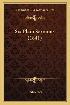 Paperback Six Plain Sermons (1841) Book