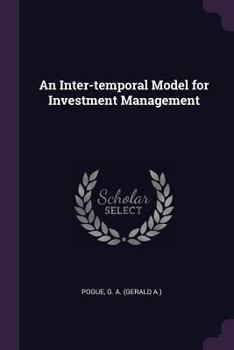 Paperback An Inter-temporal Model for Investment Management Book