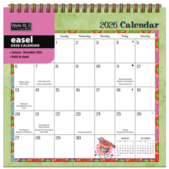 Calendar Simply Grateful 2026 Easel Desk Calendar Book
