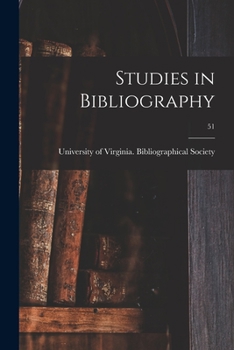 Paperback Studies in Bibliography; 51 Book