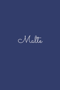Malte: notebook with the name on the cover, elegant, discreet, official notebook for notes, dot grid notebook,
