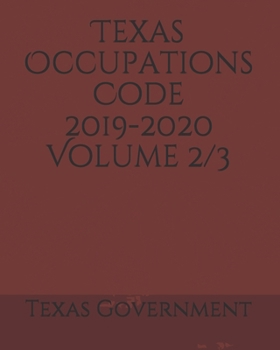 Paperback Texas Occupations Code 2019-2020 Volume 2/3 Book