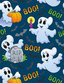 Boo!: Blank Halloween Sketch Book 120 Pages (8.5" X 11") – For Sketching, Pencil Drawings, Doodling, Charcoal Sketches and Art Portraits - Novelty Themed Gifts
