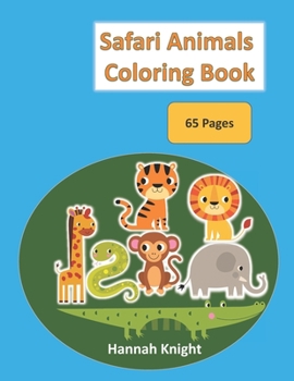 Paperback Safari Animals Coloring Book [Large Print] Book