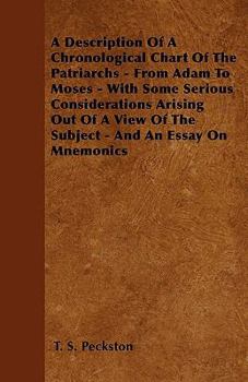 Paperback A Description Of A Chronological Chart Of The Patriarchs - From Adam To Moses - With Some Serious Considerations Arising Out Of A View Of The Subject Book