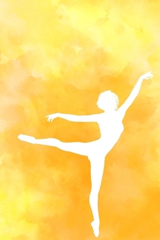 Paperback Dancer on Yellow Journal: 150 Page Lined Notebook/Diary Book