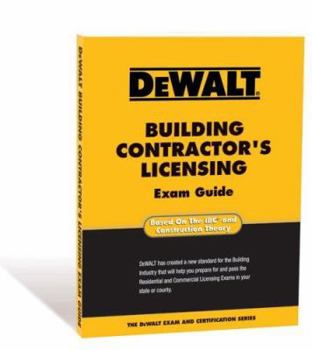 Paperback Dewalt Building Contractor's Licensing Exam Guide Book