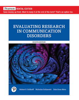 Paperback Evaluating Research in Communication Disorders Book