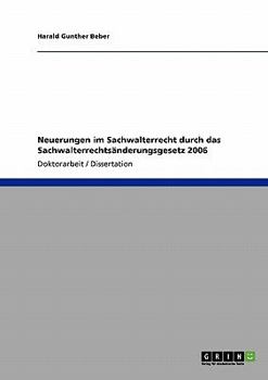 Paperback Neuerungen im Sachwalterrecht durch das Sachwalterrechtsänderungsgesetz 2006 [German] Book