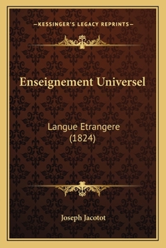 Paperback Enseignement Universel: Langue Etrangere (1824) [French] Book