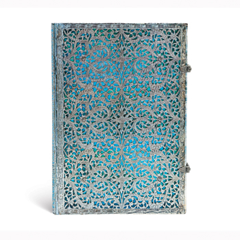 Misc. Maya Blue Grande Unlined Hardcover Journal, 240pg, 120gsm by Paperblanks (Silver Filigree Collection) Book