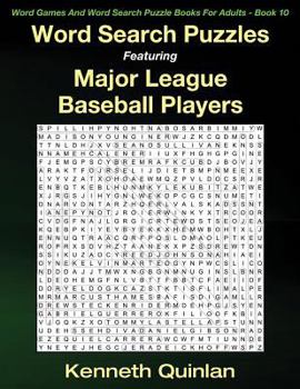 Paperback Word Search Puzzles Featuring Major League Baseball Players Book