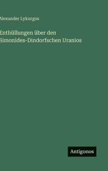 Hardcover Enthüllungen über den Simonides-Dindorfschen Uranios [German] Book