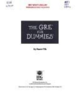 The GRE Test for Dummies - Book  of the Dummies