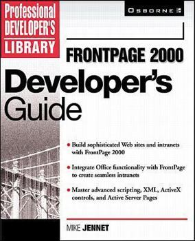 Paperback FrontPage 2000 Developer's Guide Book